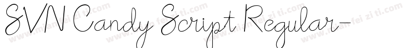 SVN Candy Script Regular字体转换